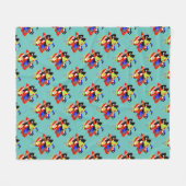 Abstracte dagen fleece deken (Voorkant (Horizontaal))