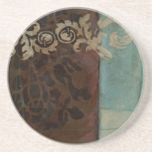 Abstracte Damask Tapestry van Jennifer Goldberger Zandsteen Onderzetter