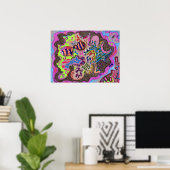 abstracte dans art. 24x18 poster (Thuiskantoor)