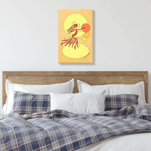 Abstracte danser canvas afdruk (Insitu (Slaapkamer))