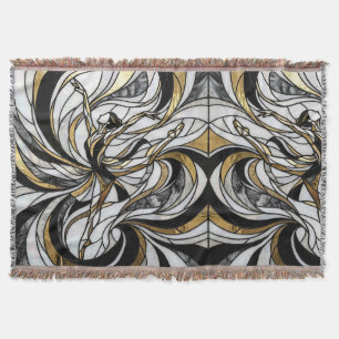 Abstracte danser Gouden Beweging Dekens Deken