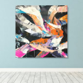 Abstracte danser in dynamische beweging canvas afdruk (Insitu (Houten vloer))