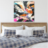Abstracte danser in dynamische beweging canvas afdruk (Insitu (Slaapkamer))
