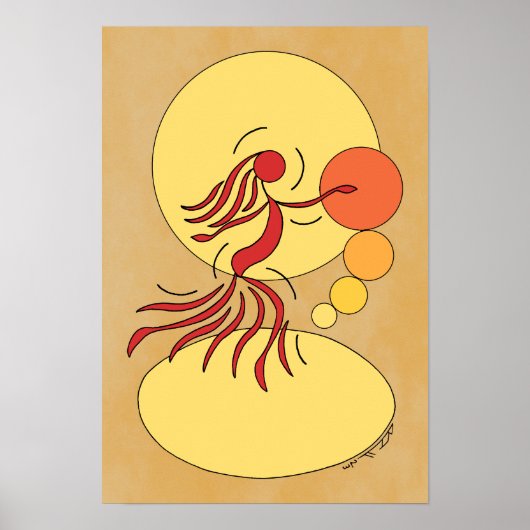 Abstracte danser poster (Voorkant)