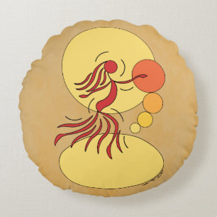 Abstracte danser rond kussen