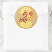 Abstracte Danser Ronde Sticker (Tas)