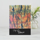 Abstracte danserekaart bedankkaart (Staand voorkant)