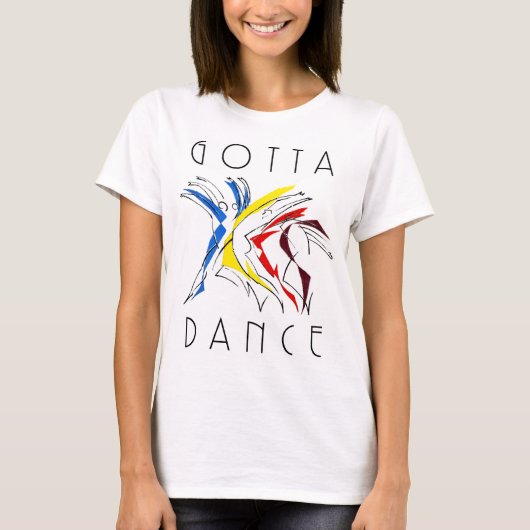 Abstracte dansers dansen - Dans Lover-kunstwerk T-shirt (Voorkant)