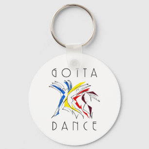 Abstracte dansers dansen - Kunstwerk voor danslief Sleutelhanger