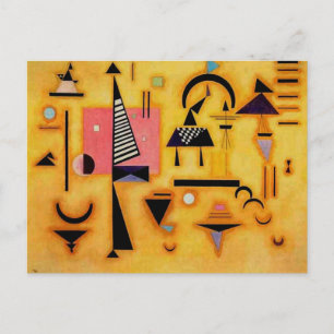 Abstracte decisieve roze geometrische vormen van K Feestdagenkaart