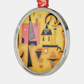 Abstracte decisieve roze geometrische vormen van K Metalen Ornament (Links)