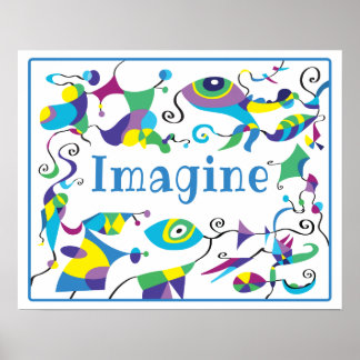 Abstracte decoratieposter voor kinderkamer voorste poster