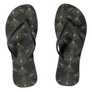 Abstracte decoratieve moderne sierjuwelen deco teenslippers