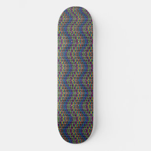Abstracte decoratieve siergeometrische lijn skateboard