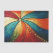 Abstracte decoupage met stralingsspiraal tissuepapier (Voorkant)