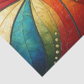 Abstracte decoupage met stralingsspiraal tissuepapier (Detail)