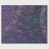 Abstracte Deep Paarse Batik Gift Wrap Cadeaupapier (Vlak)