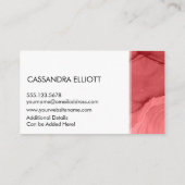 Abstracte Deep Red Unique Alcohol Ink Liquid Art Visitekaartje (Achterkant)