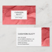 Abstracte Deep Red Unique Alcohol Ink Liquid Art Visitekaartje (Voorkant / Achterkant)