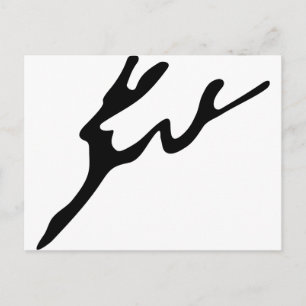 Abstracte deer briefkaart