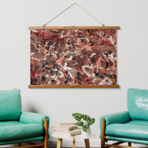Abstracte dennennaalden hangend wandkleed