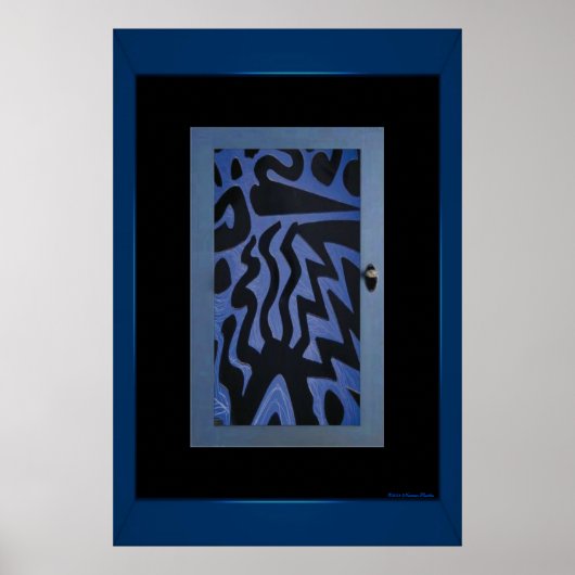 Abstracte deuropdruk poster (Voorkant)