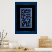 Abstracte deuropdruk poster (Keuken)