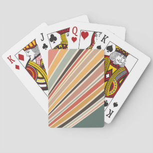 Abstracte diagonale retro stijl strepen pokerkaarten