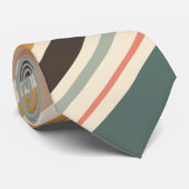 Abstracte diagonale retro stijl strepen stropdas (Opgerold)