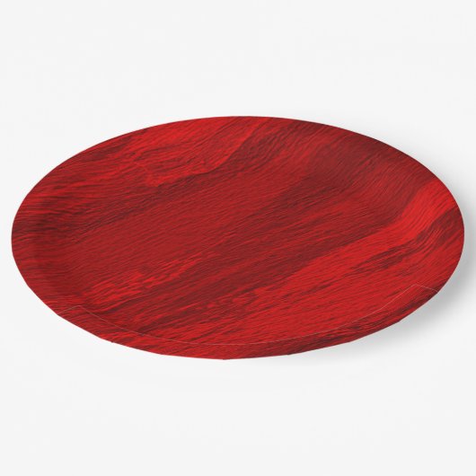 Abstracte diagonale tinten rood ontwerp papieren bordje (Gekanteld)