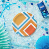 Abstracte diamantgeometrie papieren bordje (Feest)