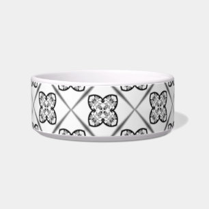 Abstracte Diamond Print Kat of Hond Pet Bowl Voerbakje