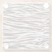 Abstracte dierenhuid naadloze print glazen onderzetter (Achterkant)