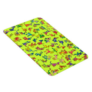 Abstracte dierenpatroontegels magneet