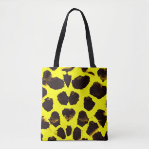 Abstracte Dierenprint Leopard Waterverf Draagtas