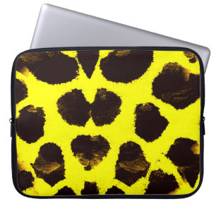 Abstracte Dierenprint Leopard Waterverf Laptop Sleeve