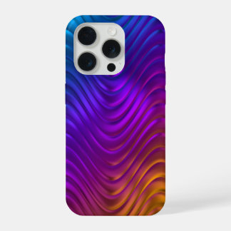 Abstracte Digitale Golven Zure Psychedelische Ontw iPhone 15 Pro Hoesje