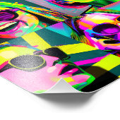 Abstracte digitale kleurenkunst foto afdruk (Hoek)