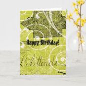 Abstracte digitale kunst, Birthday Kaart (Gele Bloem)