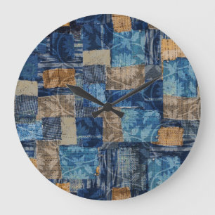 Abstracte digitale marine: naadloze Waterverf Grote Klok