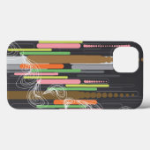 Abstracte digitale tekenstrips en telefooncel voor Case-Mate iPhone case (Achterkant (horizontaal))