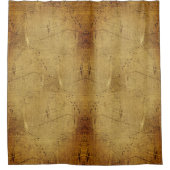 Abstracte distressed tinten van bruin douchegordijn (Voorkant)