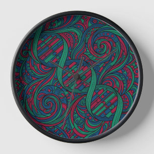 Abstracte DNA-helix juweel lijnkunst klokken