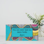 Abstracte doedelen, heldere kleuren, boekmerk bedankkaart (Staand voorkant)