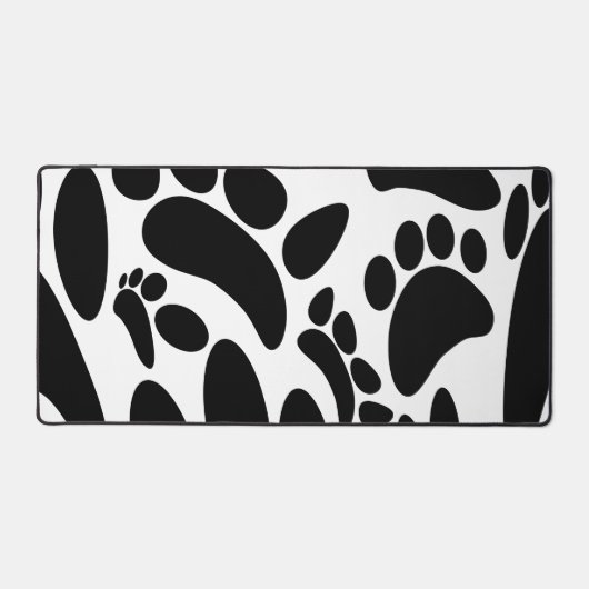Abstracte Dog Pawprint Bureaumat (Voorkant)