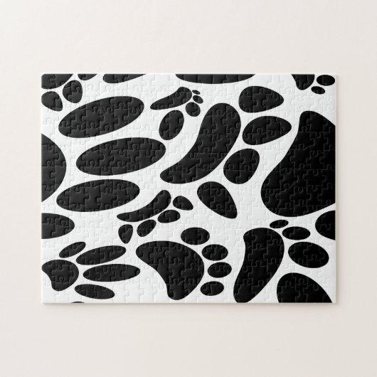 Abstracte Dog Pawprint Legpuzzel (Horizontaal)