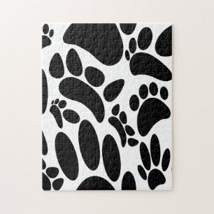 Abstracte Dog Pawprint Legpuzzel