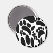 Abstracte Dog Pawprint Magneet (Voorkant / Achterkant)