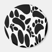 Abstracte Dog Pawprint Magneet (Voorkant)