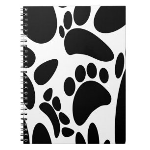 Abstracte Dog Pawprint Notitieboek